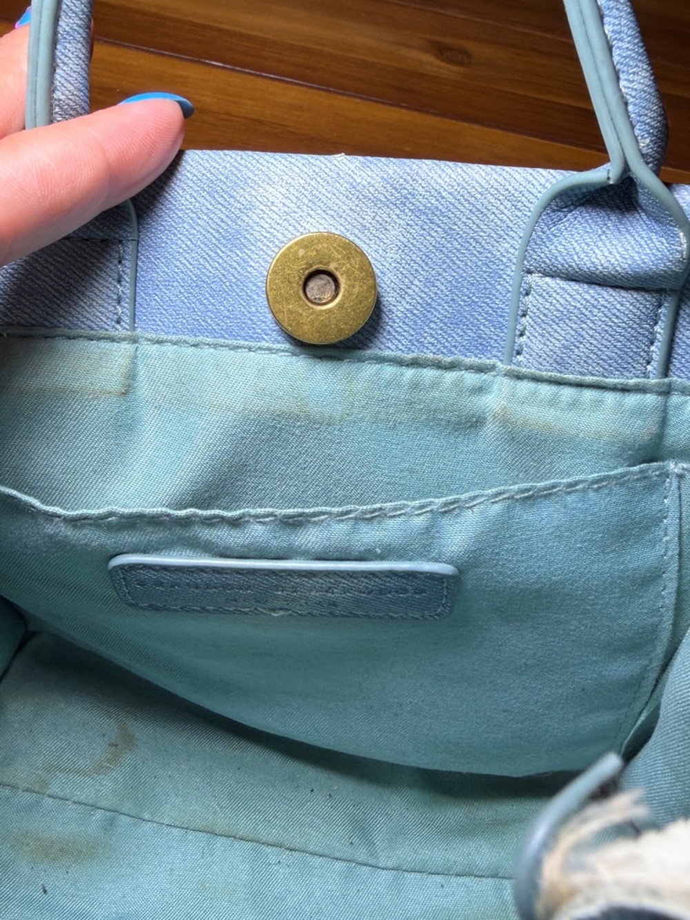Brandon Blackwood End Systemic Racism Blue Mini Tote Bag with Detachable Strap - Picture 5 of 7